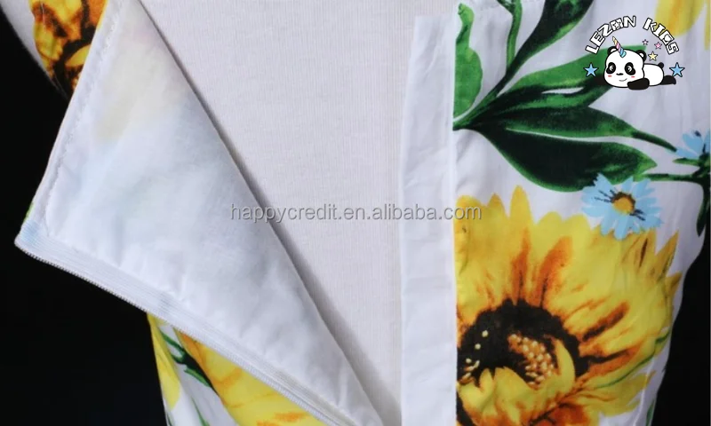 LEZONKIDS - Custom Children Clothes Girls Spaghetti Strap Printed Flower Frocks Dresses for Girls